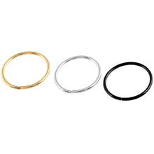 10 шт Бесшовные сегментные кольца из нержавеющей стали, кольца для носа, пирсинг для пупка, кольца для носа, хрящи для ушей, Сексуальные Ювелирные изделия для тела