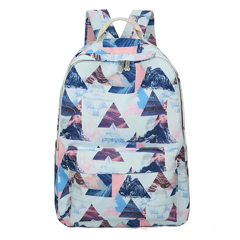 

Graffiti Canvas Student School Bag Teenage Girl Boy Backpack Color Print Bag Girl Prepare Laptop Backpack mochila feminina