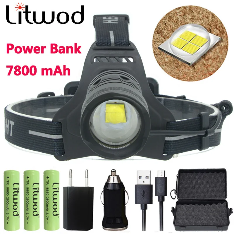 

Z20 Litwod 2808 32W chip XHP70.2 high power Led headlamp 42920lum powerful Headlight head lamp flashlight torch zoom Head light