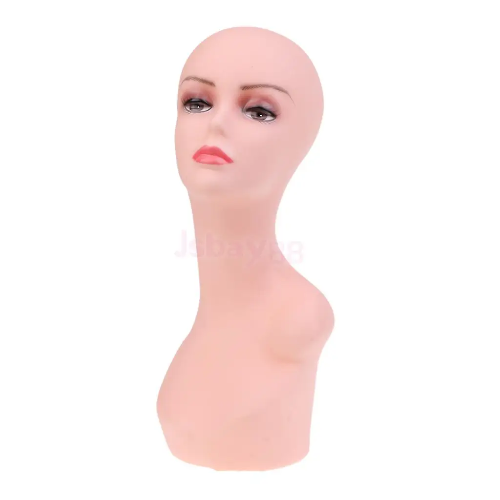 

PVC Random Color Women Mannequin Head Wig Stand Hat Holder Necklace Jewelry Display Mold Rack