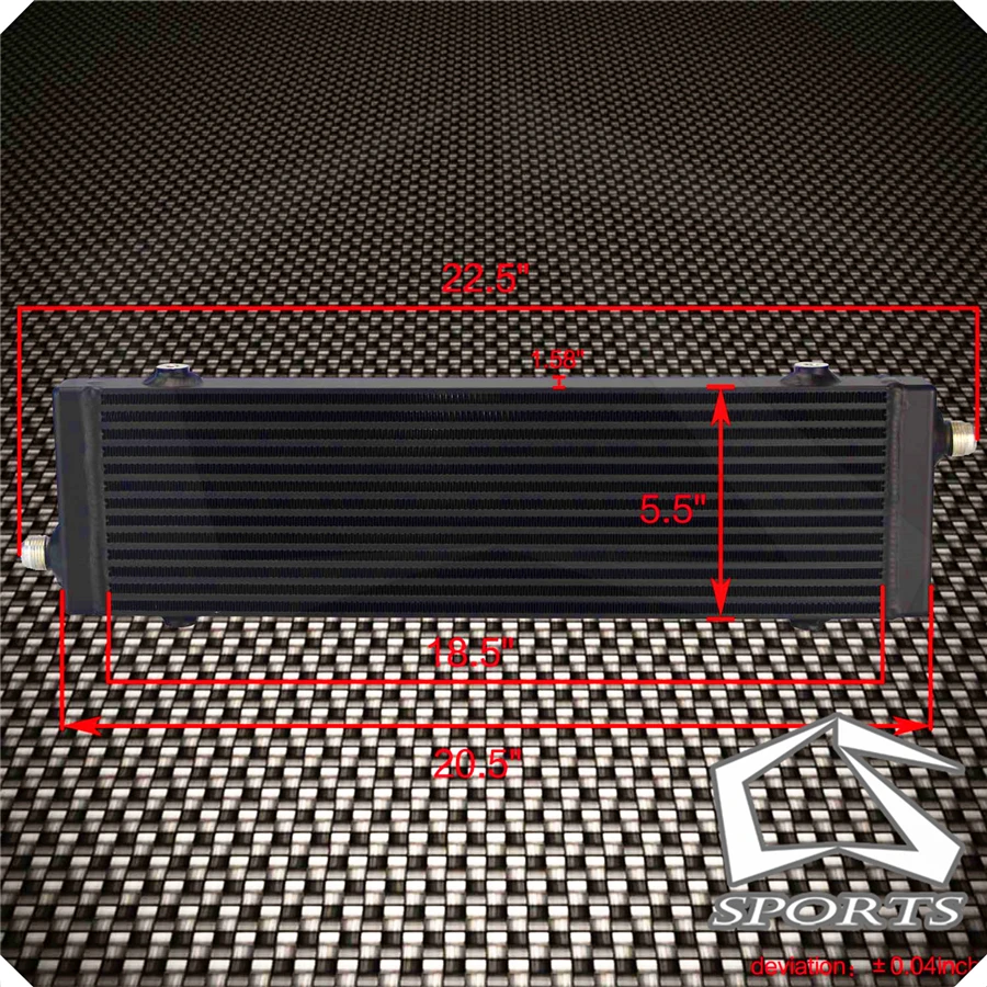 US $52.25 Universal Large Bar And Plate Single Cross Flow Oil Cooler 185X55X158 Core 1pcs BlackSilver