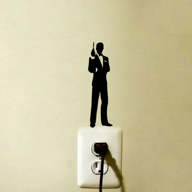 

James Bond Agent Killer Fashion Wall Decal Light Switch Sticker Vinyl 6SS0046