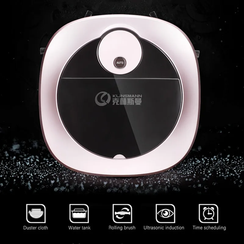 

KLiNSMANN Intelligent Cleaning Robot RC Vacuum Cleaner Sweeper With Mopping Mop Suction Multi Function 100V-240V