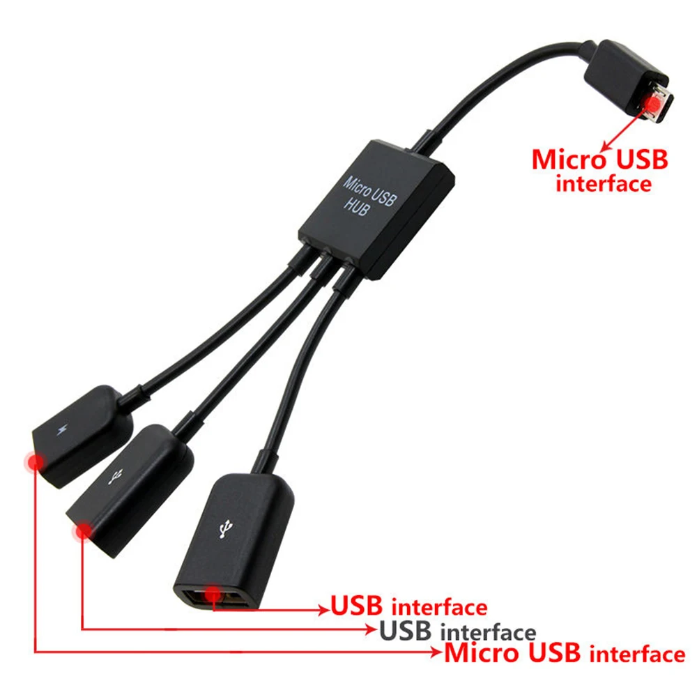 CHYI 4 порта USB 2,0 концентратор 4 в 1 микро USB хост OTG кабель зарядный концентратор Шнур адаптер сплиттер для Android телефон планшет usb накопители