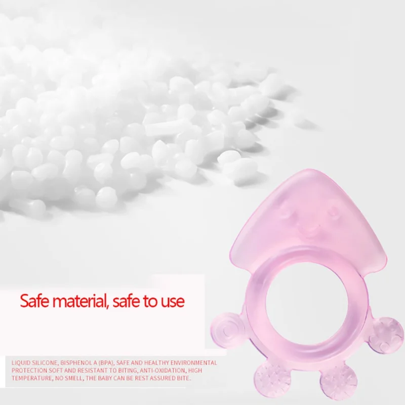 Детские Силиконовые учебная зубная щетка безопасный, не содержит БФА малыша Прорезыватель жевать игрушки прорезывания зубов кольцо