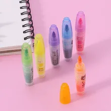 6 шт Мини-хайлайтер; креативное милое маркер для белой доски, канцелярские принадлежности для школьных принадлежностей