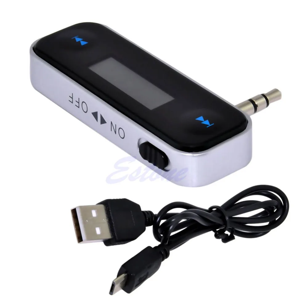 3.5mm Wireless Car Radio FM Transmitter Adapter For iPhone 4 5S with