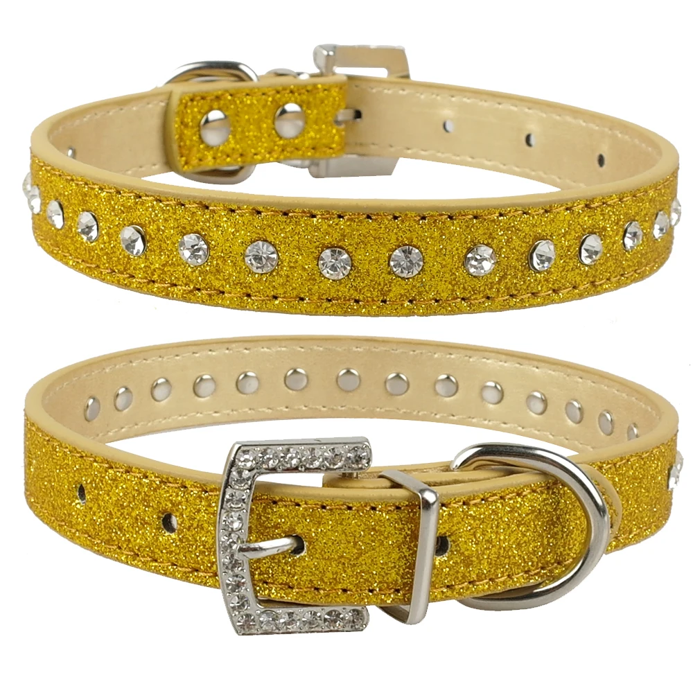 Pet Cat Dog Adjustable Collar Bling Rhinestone Diamond Cat Collars Soft Suede Leather Necklace Pet Accessories Pet Cat Dog Adjustable Collar Bling Rhinestone Diamond Cat Collars Soft Suede Leather Necklace Pet Accessories