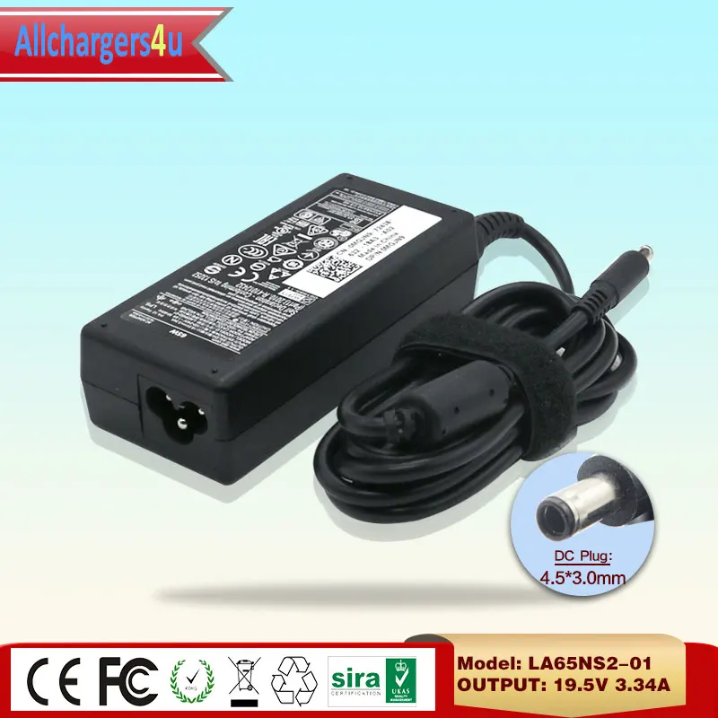 100% Оригинальные PA-12 LA65NS2-01 19 5 В 3.34A 65 Вт адаптер переменного тока Зарядное