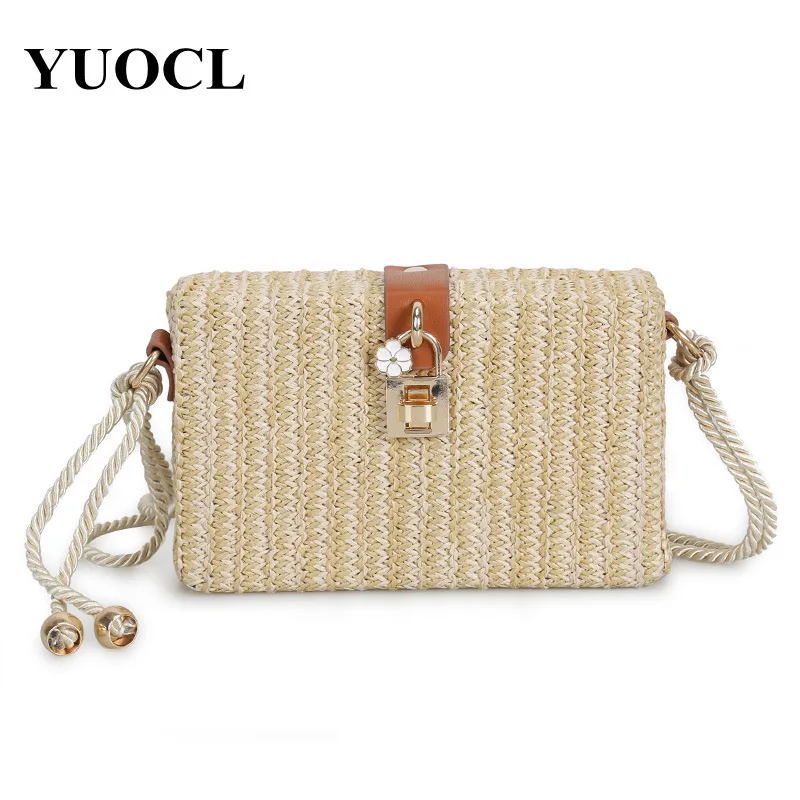 

2018 Luxury Handbags Women Bags Designer Summer Crossbody Bags For Women Famous Brand Ladies Rattan Beach Bag Wicker Straw Bag