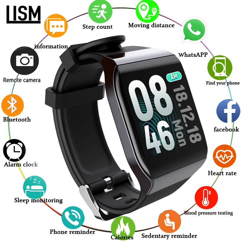 

2019 Smart Watch Men Smart Bracelet Band with Heart Rate Monitor ECG Blood Pressure IP68 Fitness Tracker Wrisatband Smart Watch