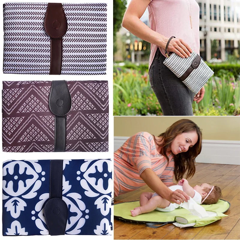 

Travel folding Portable Baby diaper pad Storage Foldable waterproof baby Diaphragm Change pad Baby Care Products Hangs Stroller