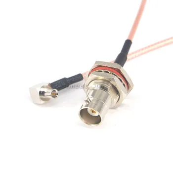 

10 Pieces External Antenna Adapter Cable BNC Female Bulkhead to TS9 Male RA 90 degree Pigtail Jumper Cord 0.5ft