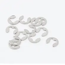 UXCELL 10 Pcs 304 Fecho De Aço Inoxidável Anel de Retenção Anel de Retenção Externo E-Clipe 3 Mm