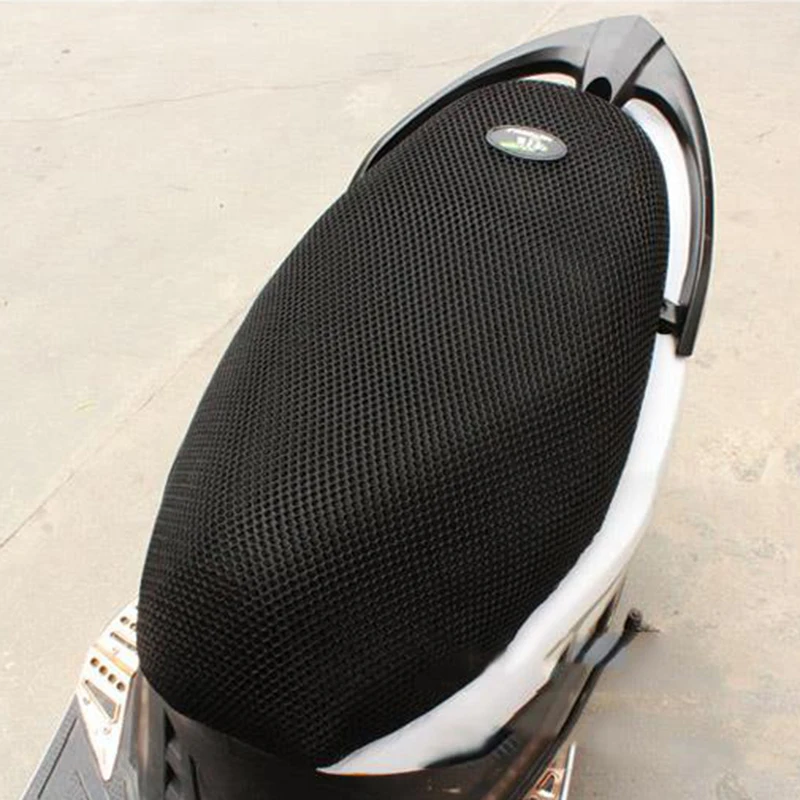 New Breathable Summer Cool 3D Mesh Motorcycle Moped Motorbike Scooter Seat Covers Cushion Anti-Slip Waterproof XL