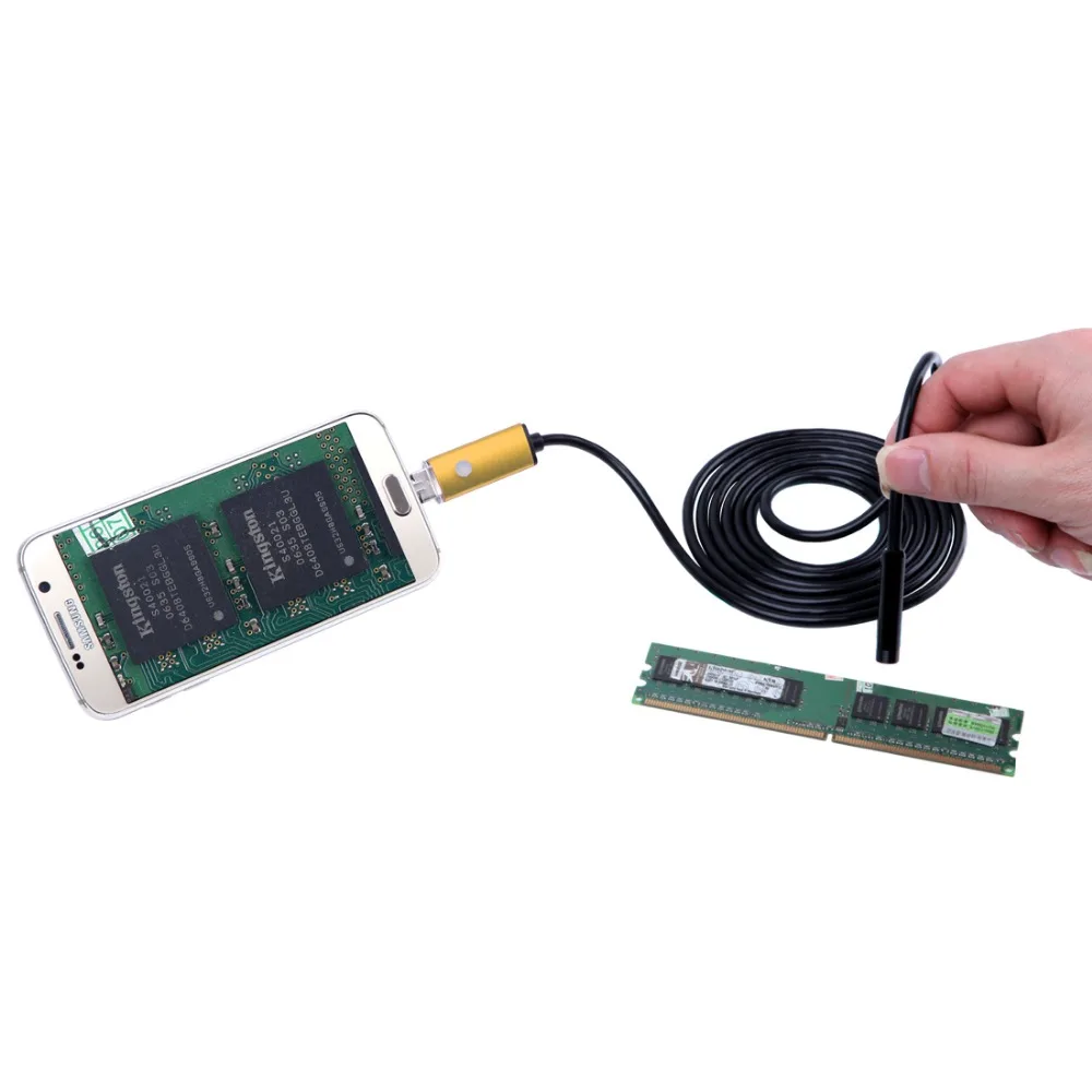 

6 Leds 7MM USB Endoscope Camera IC 1M Cable 640x480 with 4 Accessaries Snake IP67 Waterproof Inspection Borescope Tube Camera