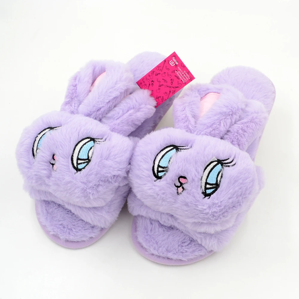 purple bunny slippers