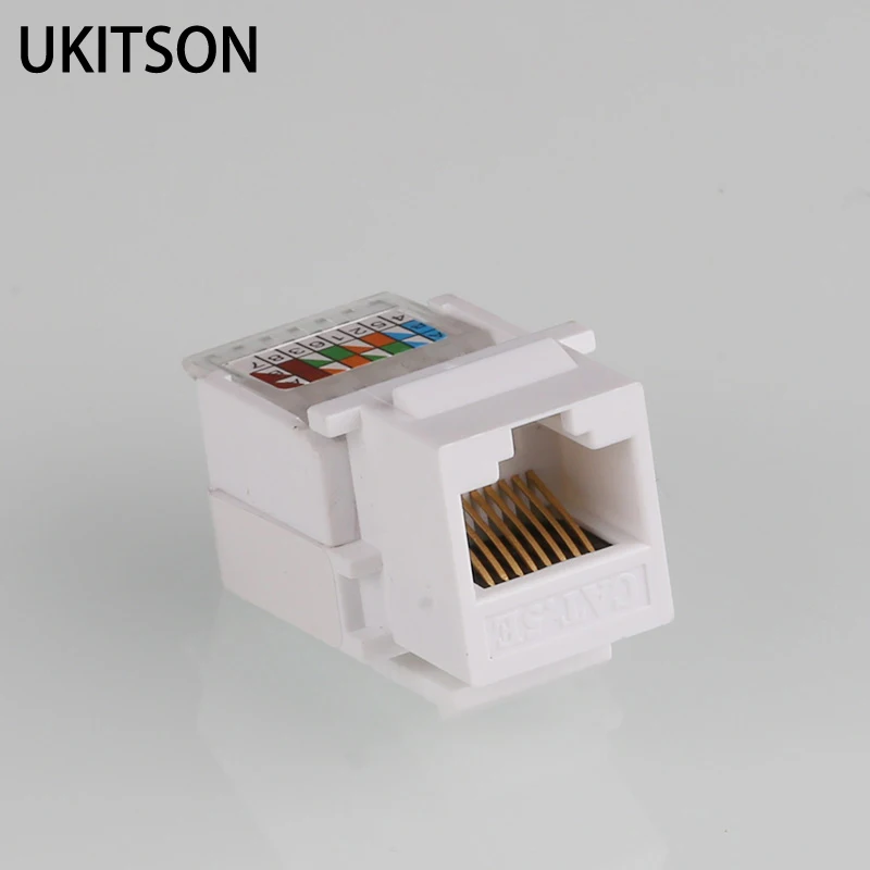 

Keystone Connector CAT5E RJ45 Internet Plug Easy Install For Computer Panel