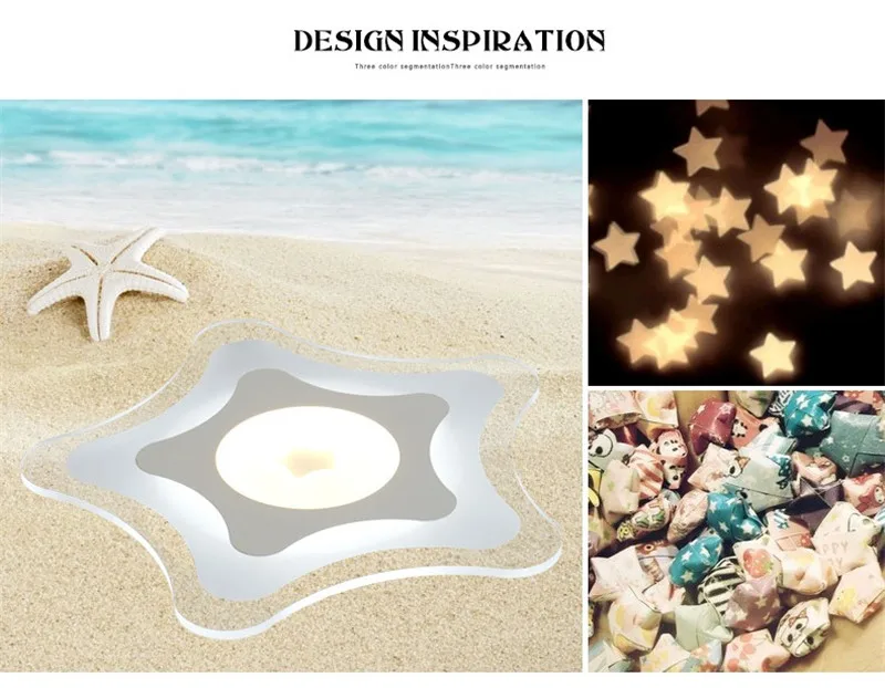 Moderno e Minimalista Lâmpada do Teto Meninos e Meninas dos Desenhos Estrela do Mar das Crianças Lâmpada do Quarto Ultra-fino Acrílico Iluminação Quarto Animados Led 3 Luminária de teto em acrílico moderno, minimalista,