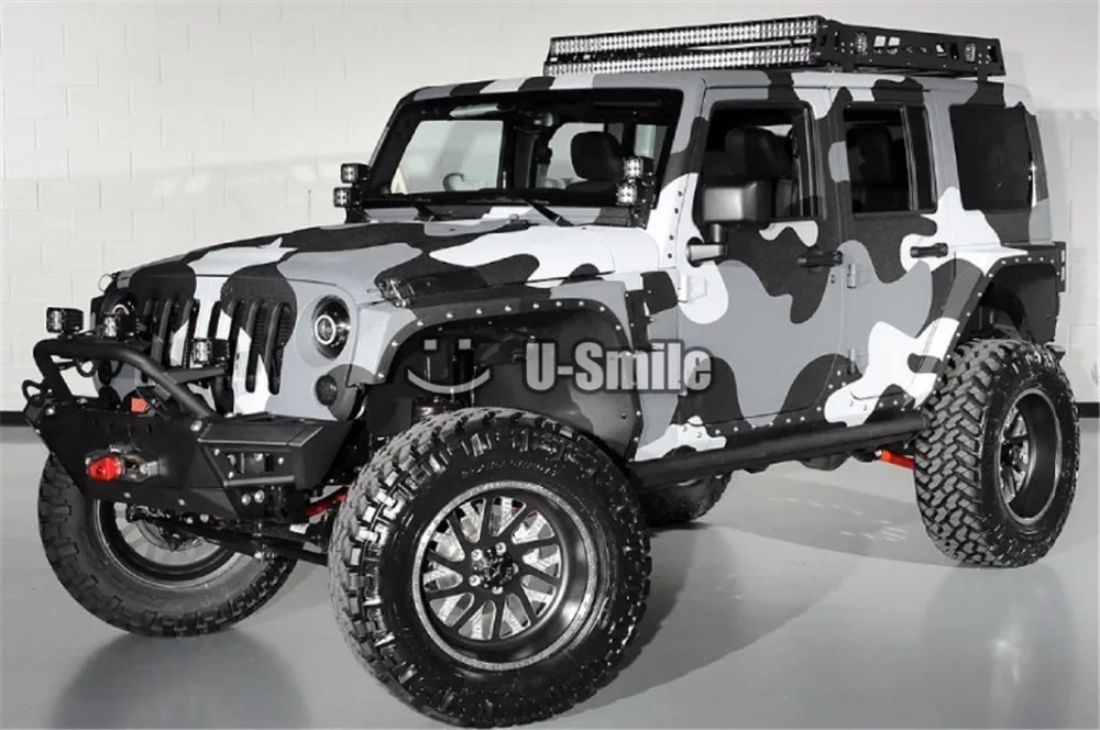 Special Offers Arctic Camo Vinyl Wrap Roll Sneeuw Camouflage Vinyl Film Bubble Gratis Voor SUV TRUCK Jeep Wraps 30 m/Roll