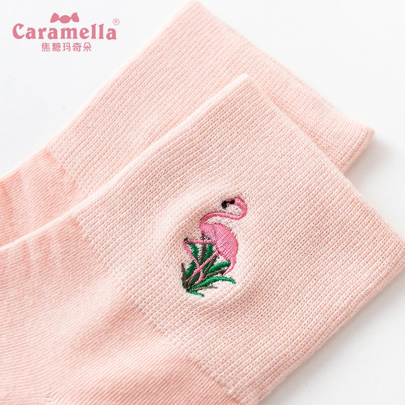 Caramella 3 пар/лот Новое поступление хлопковые женские носки розовые милые короткие