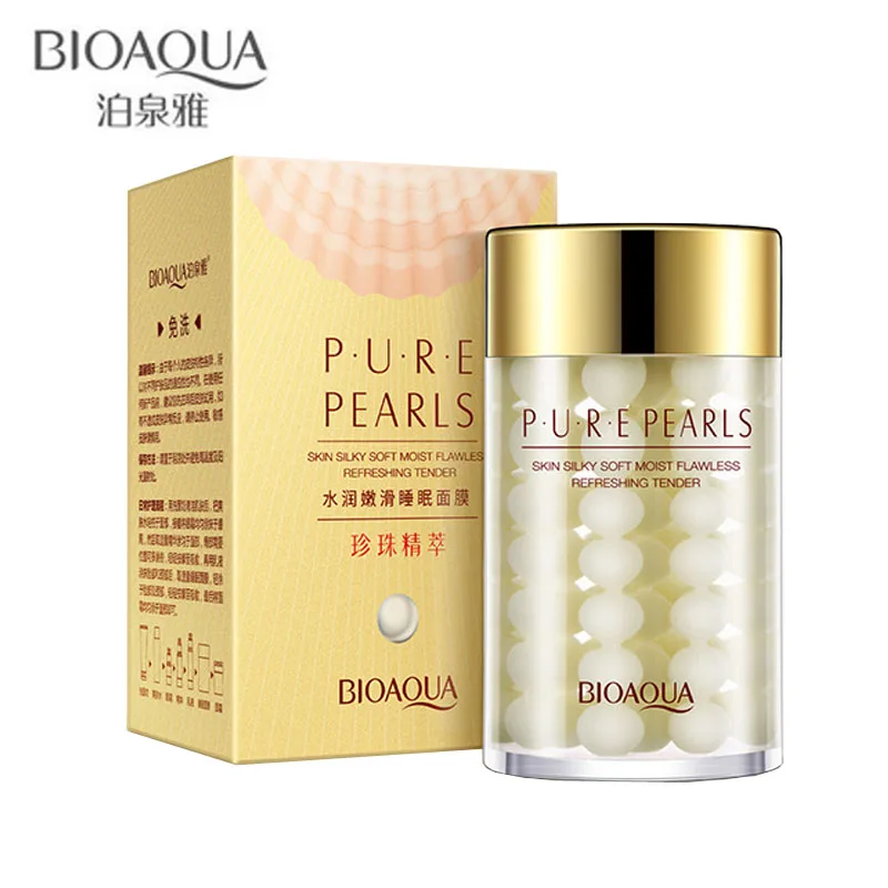 BIOAQUA 120ml Pure Pearls Essence Sleeping Mask Face Cream Deep ...