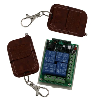 

Hot Sale DC24V 4CH 10A Wireless Power Switch System Receiver & Peach Transmitter Learning Code Toggle Momentary 315/433mhz