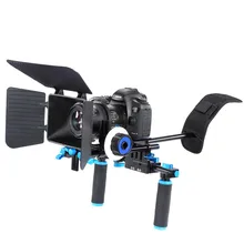3in1 professional DSLR Camera Rig Shoulder Mount Stabilizer system kit/Follow Focus/Matte Box For Canon Nikon Sony Camera Camcor