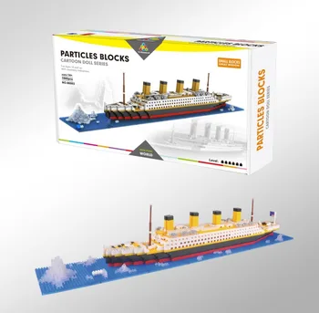 

New Titanic Ship Model Diamond Building Blocks Kit Domino Legoings DIY Assemblage Games Chess With instruction Manual book