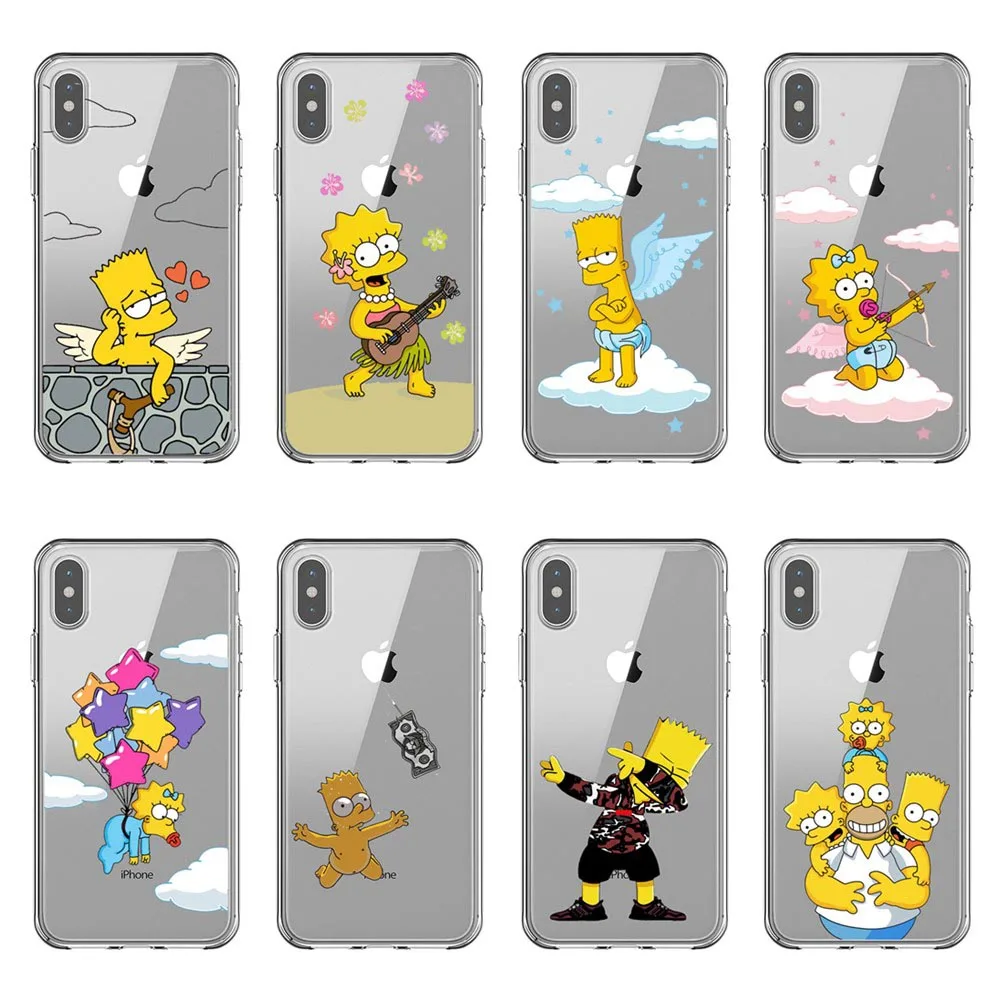 

Fashion Cartoon Homer simpsons Little angel For iPhone X XS MAX 5S SE 6 6S 7 8 Plus 11 Pro Max For Soft TPU Silicone Case cover