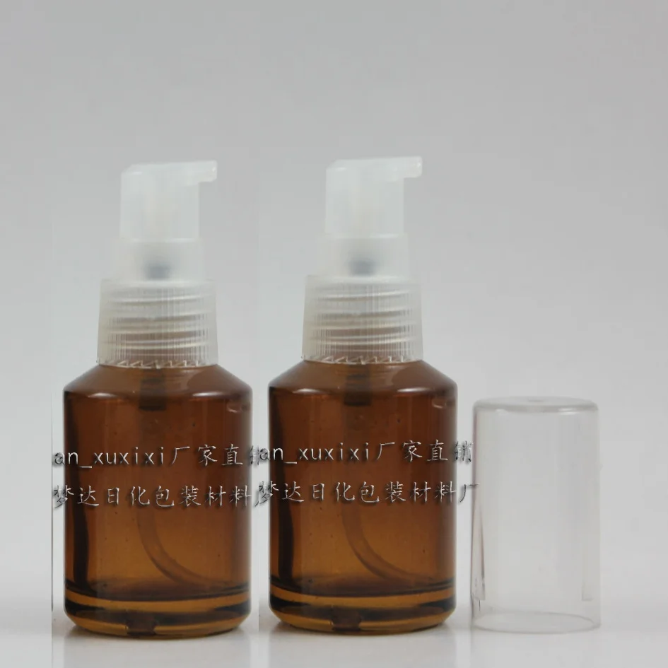 

30ml brown/amber Glass lotion bottle with clear plastic lotion pump,cosmetic packing,cosmetic bottle,packing for liquid