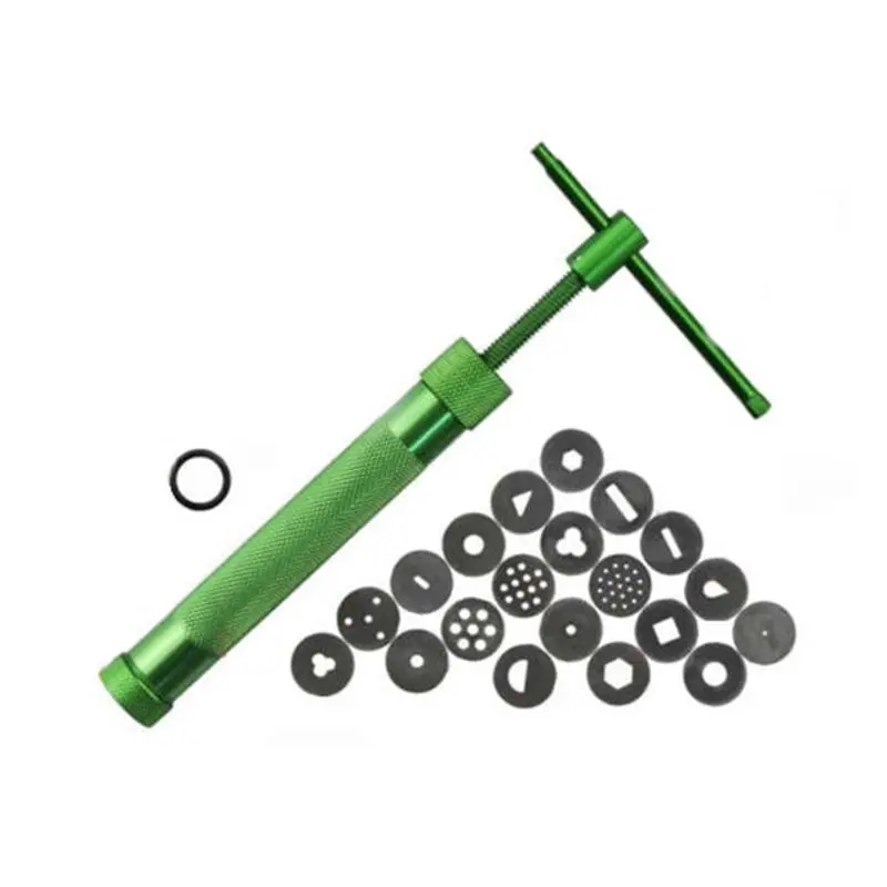 

Screw Fondant Extruder Sugarcraft Extruder 20 Discs Paste Cake Decoration Clay Extruder