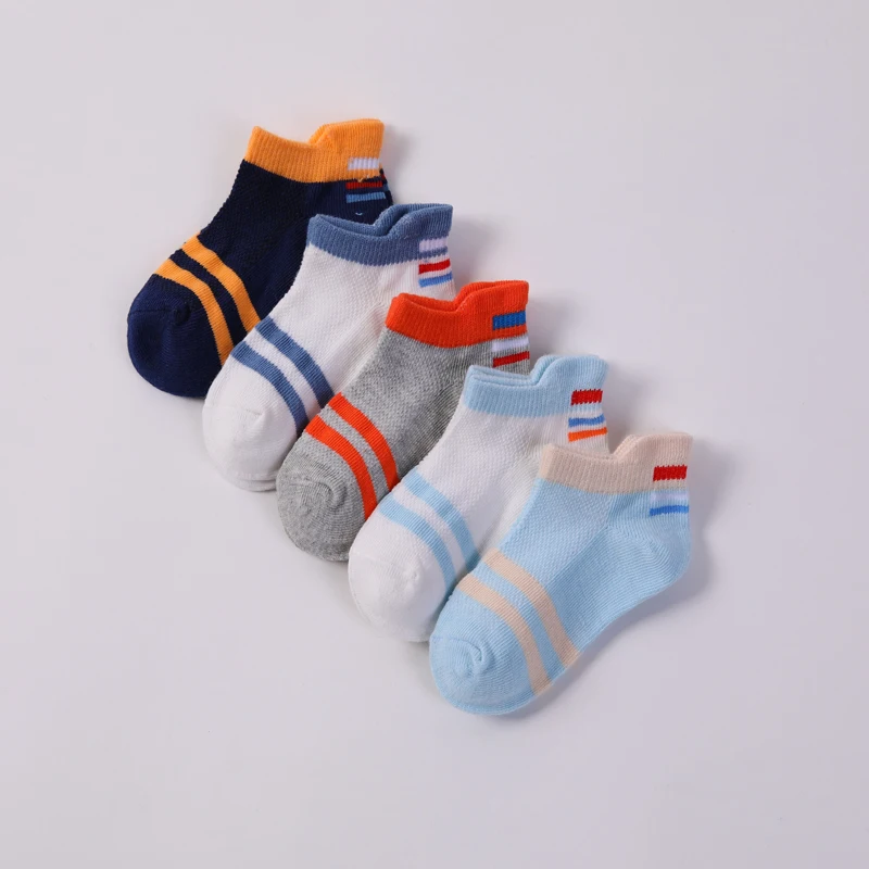 CHILDREN-WIT-2018-Summer-Korean-Fashion-Mesh-style-Cotton-Stripe-Boy-Girls-Socks-Boat-Socks-1