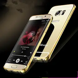 Xinchentech для Samsung Galaxy S6 Edge Интимные аксессуары роскоши зеркало металл + акрил Жесткий Чехол Fundas Чехлы для мангала Coque для S6edge