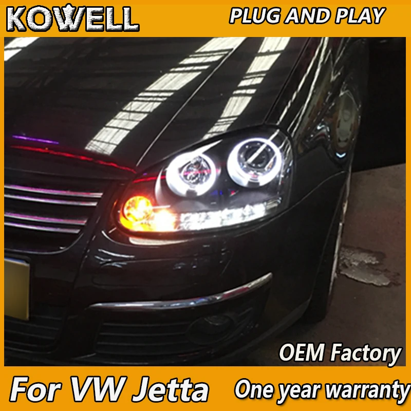 KOWELL стайлинга автомобилей 2003 2008 для vw jetta головной светильник с двойной