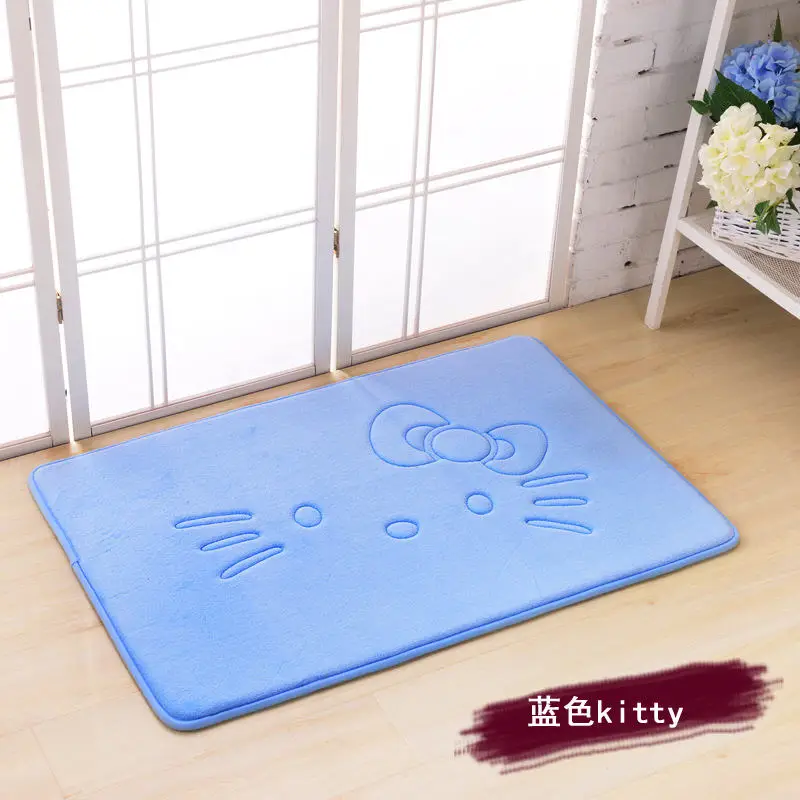 3d-printed-hello-kitty-floor-mats-rectangle-bathroom-carpet-pure-color