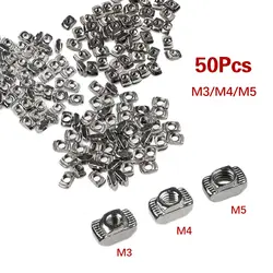 50 шт 20 серии M3/M4/M5 T гайки головка молотка закрепите гайки для Алюминий профиля серии 2020 для щелей 6 мм