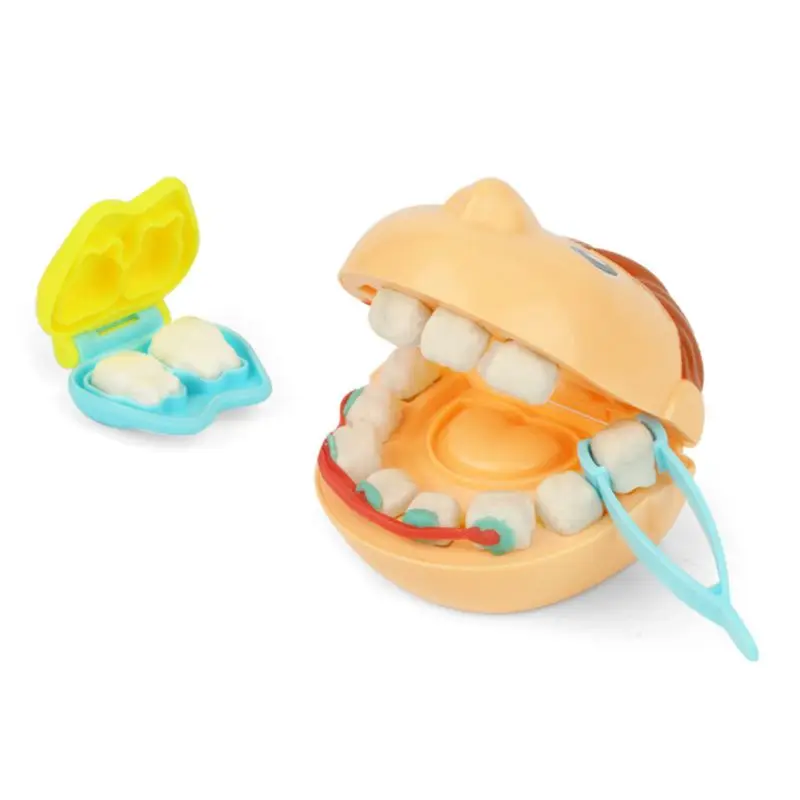 Детская игрушка для ролевых игр, проверка зубов, глиняная глина, комплект для стоматологической модели, медицинская ролевая игра