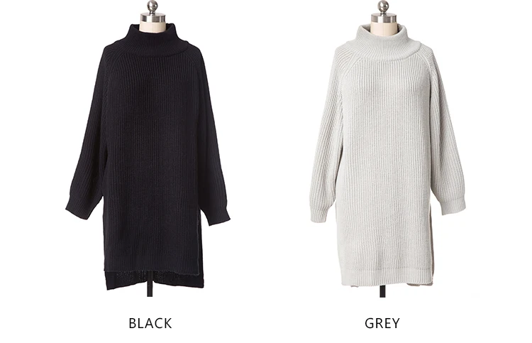 ryeon plus size sweater dress big size winter autumn long sweater (3)
