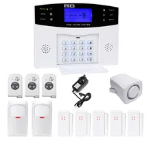 DANMINI Remote Control Voice Prompt Wireless Door Sendor GSM Alarm System 433MH Home Burglar Security Alarm System Free Shipping