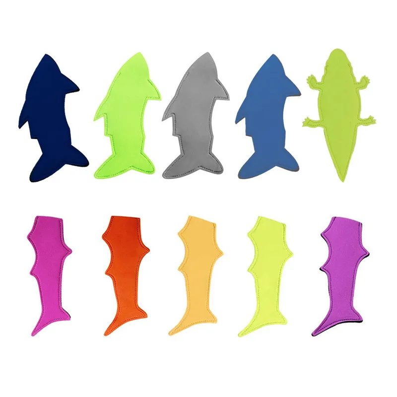 02 03 10pcs 5 шт. набор для мороженого многоразовые портативные функциональные акулы креативный Мороженое Мешок Льда Рукава морозильник держатели для льда Popsicle - Цвет: 02 03 10pcs