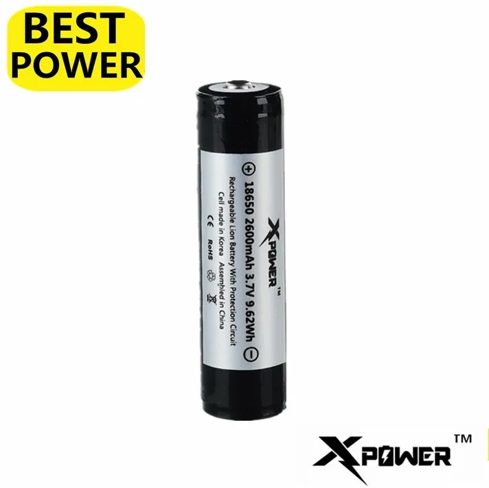Перезаряжаемый литий ионный аккумулятор Xpower 18650 2600 мАч с защитой 9 62wh Samsung 26F для