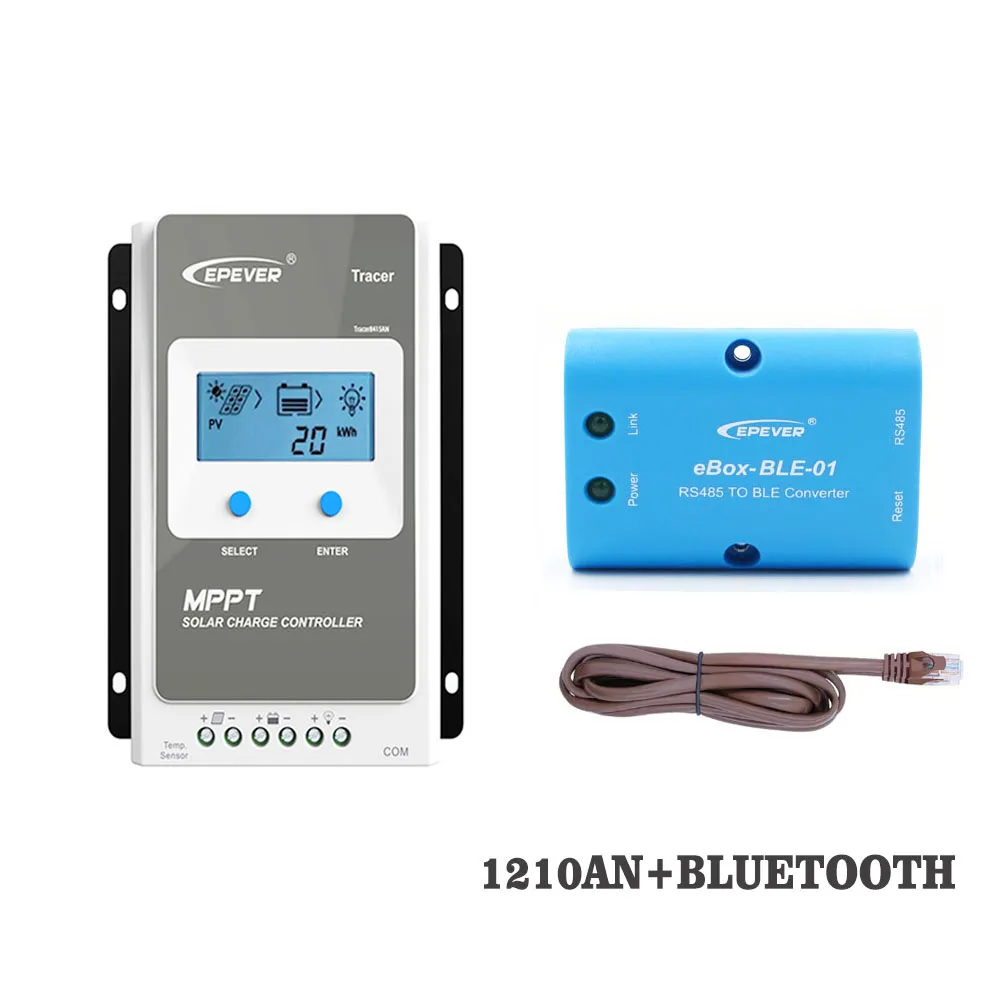 Tracer1210AN 10A MPPT Solar Panel Charge li-ion li LiFePO4 battery 1210AN 1210A Bluetooth Mobile phone APP eBox-BLE-01 | Обустройство