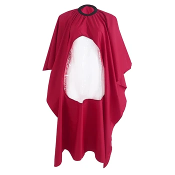 

New Salon Barber Hair Cutting Gown Cape With Viewing Window Hairdresser Apron