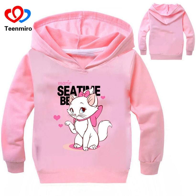 

Spring New Cartoon Children Cat Hoodies Kids Baby Sweatshirt Coat Boys Girls Long Sleeve Cotton TShirts Toddler Outerwear Shirts