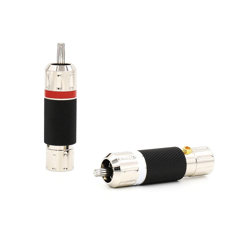 

Hifi RCA Terminal Rhodium Plated Hi-End RCA connector 4PCS For DIY Audio RCA Cable