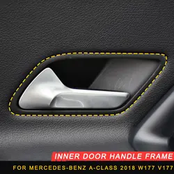 Для Mercedes-Benz A-Class 2018 W177 V177 авто внутренняя дверная ручка обрезная рамка чехол Аксессуары