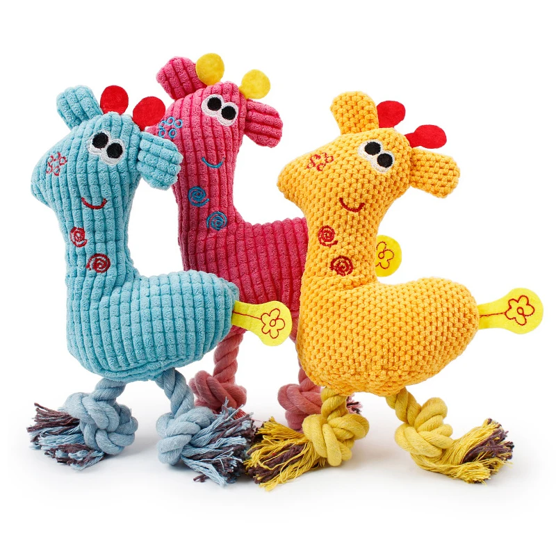 Dog Training Squeaky Pet interactive Toy Deer Style Dog Chew Toys Dog Plush Toy Dolls Small Toy Playing Chew Bite Puppy