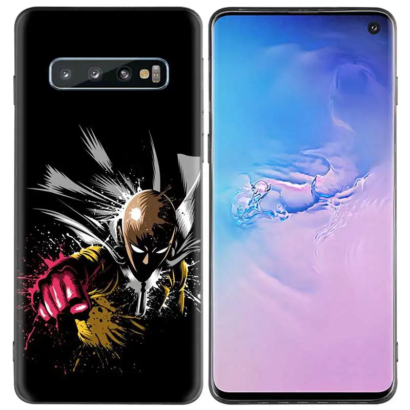 Черный силиконовый чехол One Punch Man аниме для samsung Galaxy M20 S10e S10 S9 M10 S8 Plus 5G S7 S6 Edge, мягкий чехол из ТПУ для телефона - Цвет: A002