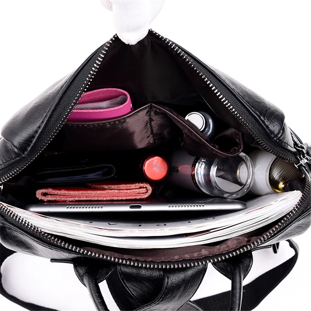 3-в-1 женский кожаный рюкзак женская сумка на плечо, рюкзак для путешествий, женский рюкзак большой Ёмкость школьная сумка Mochila Sac A Dos